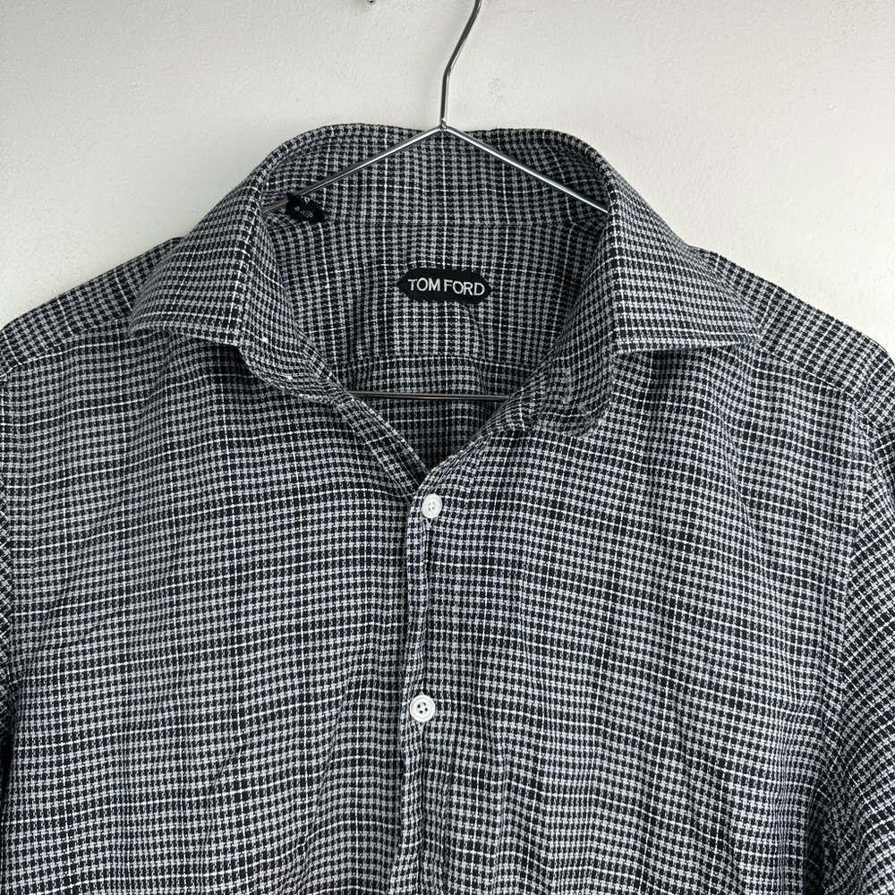 Tom Ford Micro Checked Button Down Long Sleeve Dr… - image 3